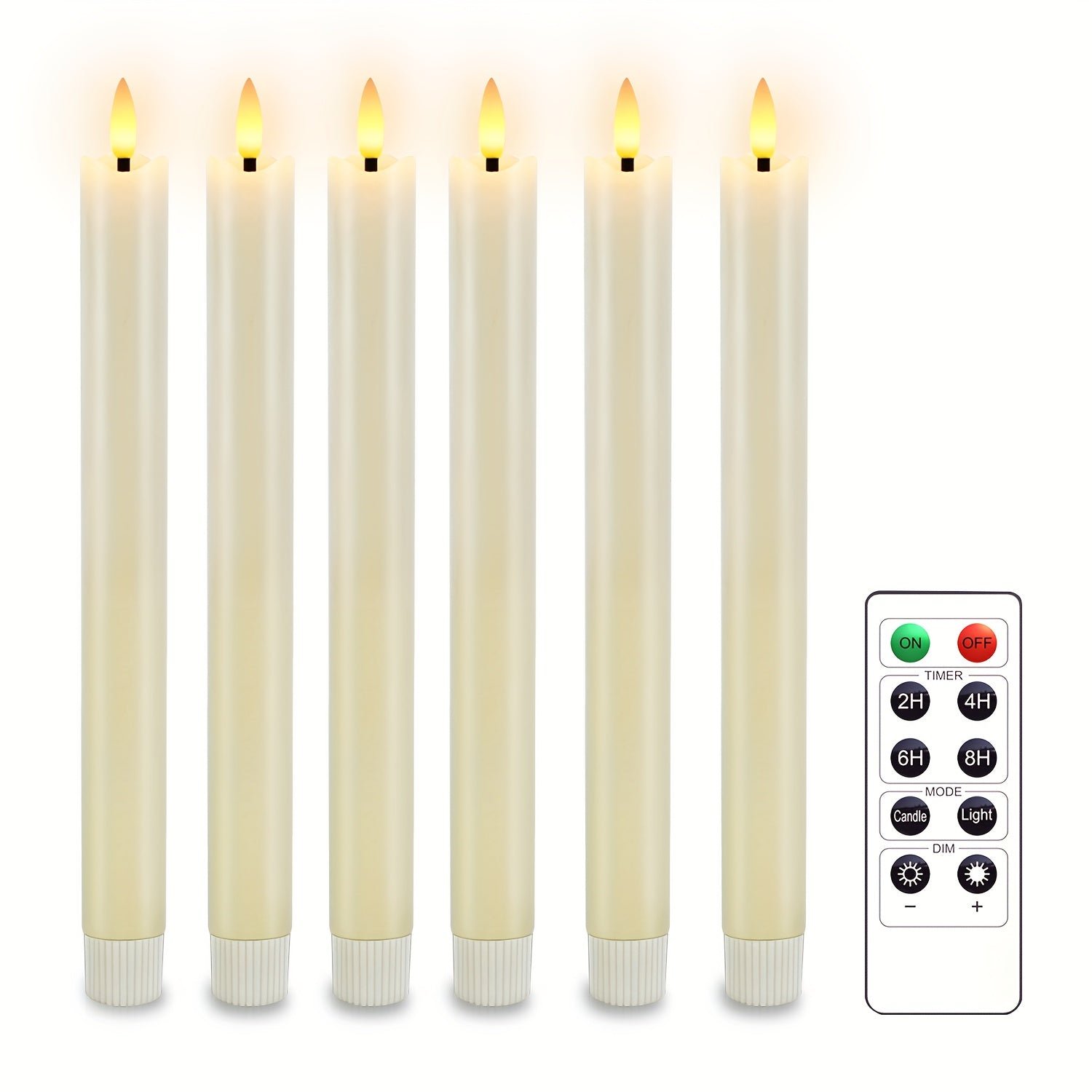 Flammenlose LED Kerzen mit 3D Docht & Fernbedienung – Bild 2