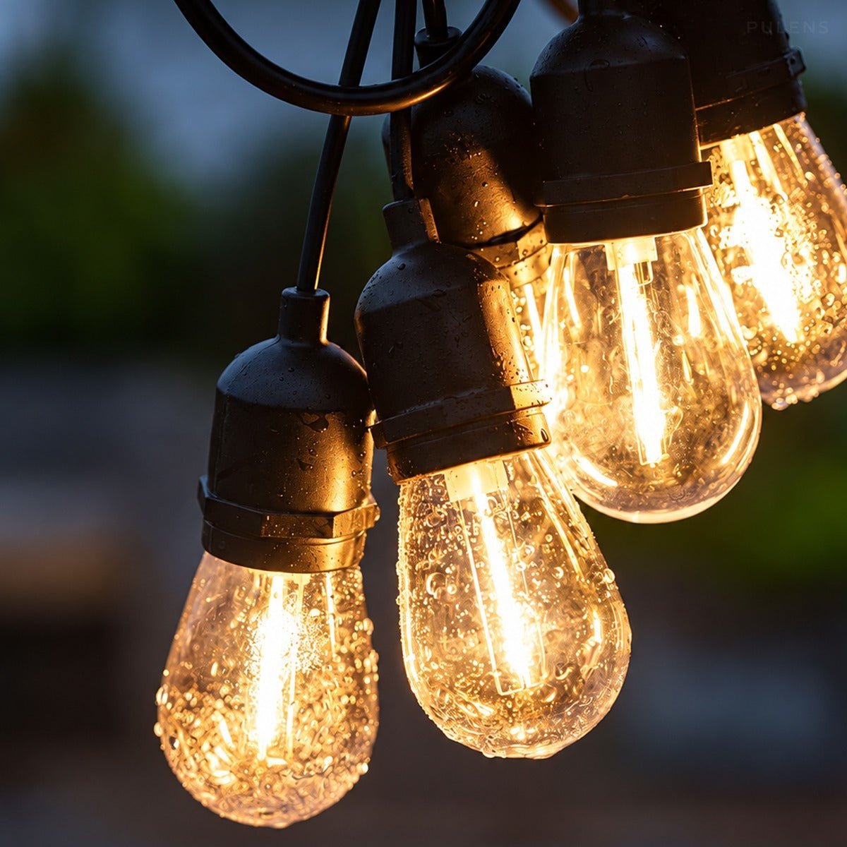 LED Lichterkette Solar & Stecker Edison-Stil Garten IP55 – Bild 6