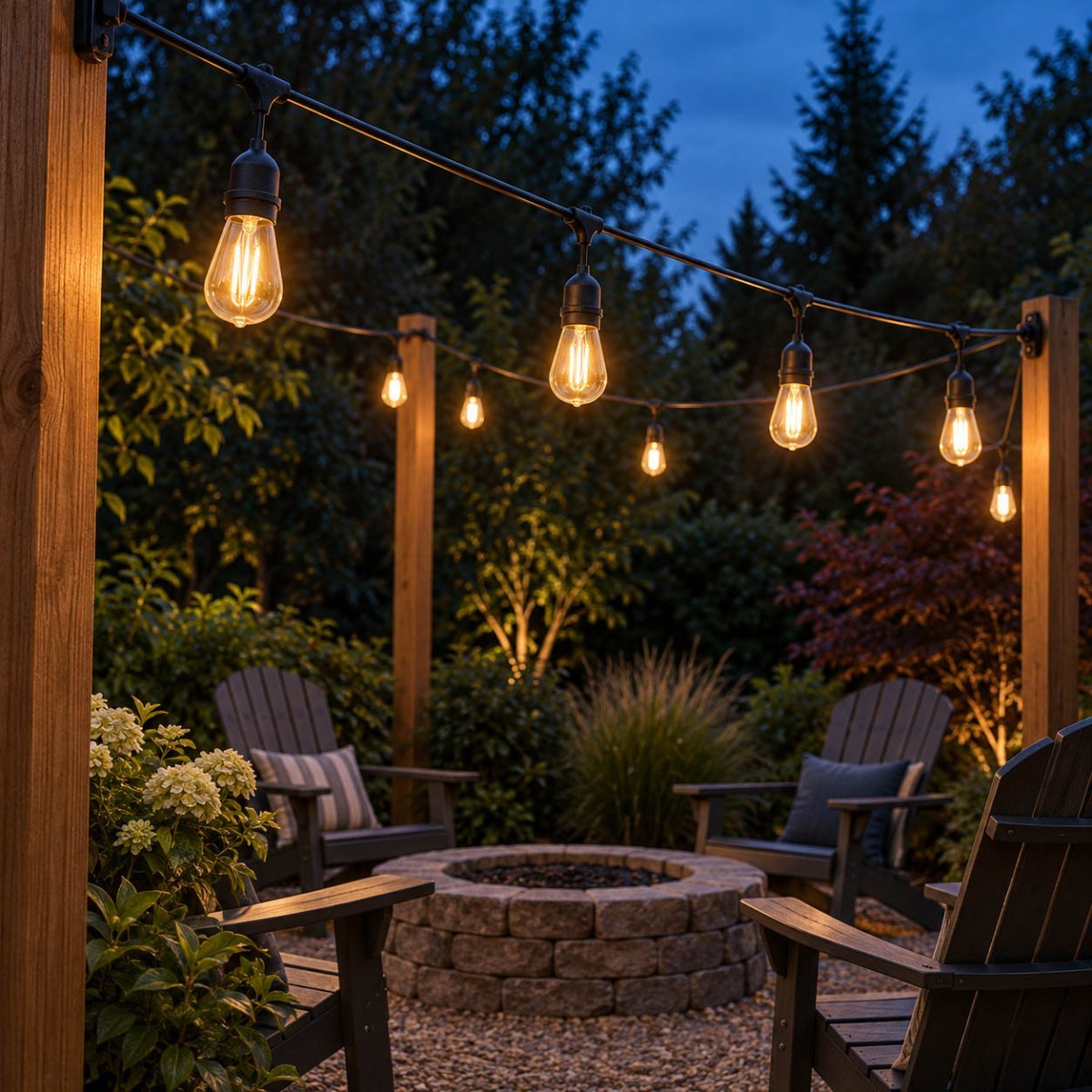 LED Lichterkette Solar & Stecker Edison-Stil Garten IP55 – Bild 9