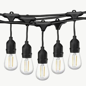 LED Lichterkette Solar & Stecker Edison-Stil Garten IP55
