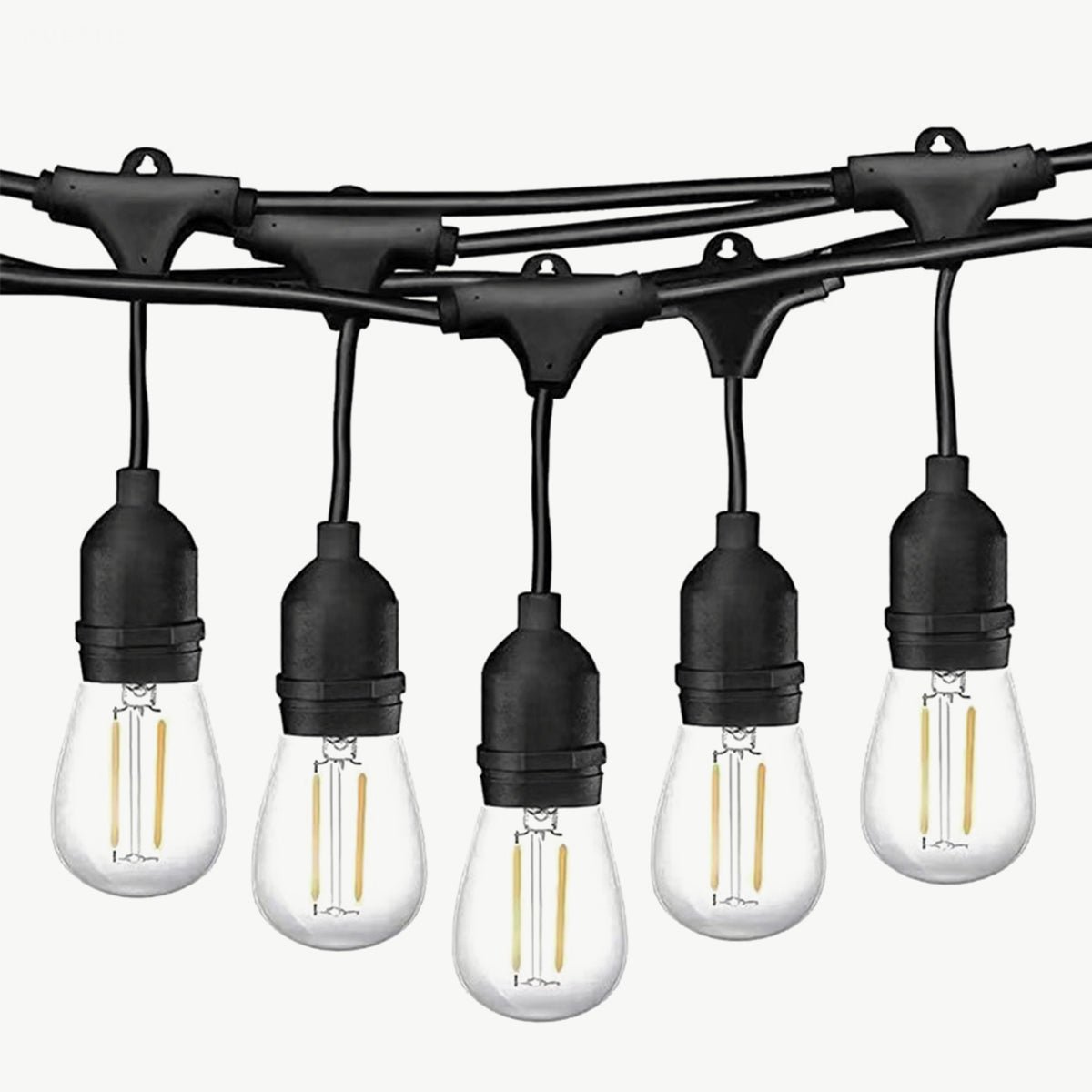 LED Lichterkette Solar & Stecker Edison-Stil Garten IP55