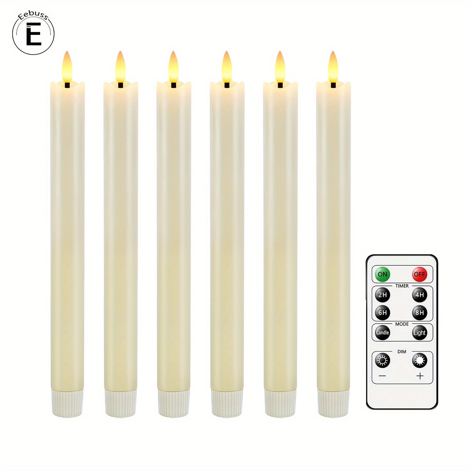 Flammenlose LED Kerzen mit 3D Docht & Fernbedienung – Bild 5