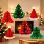 Weihnachtsornamente 3D Wabenstruktur leicht aufzuhängen