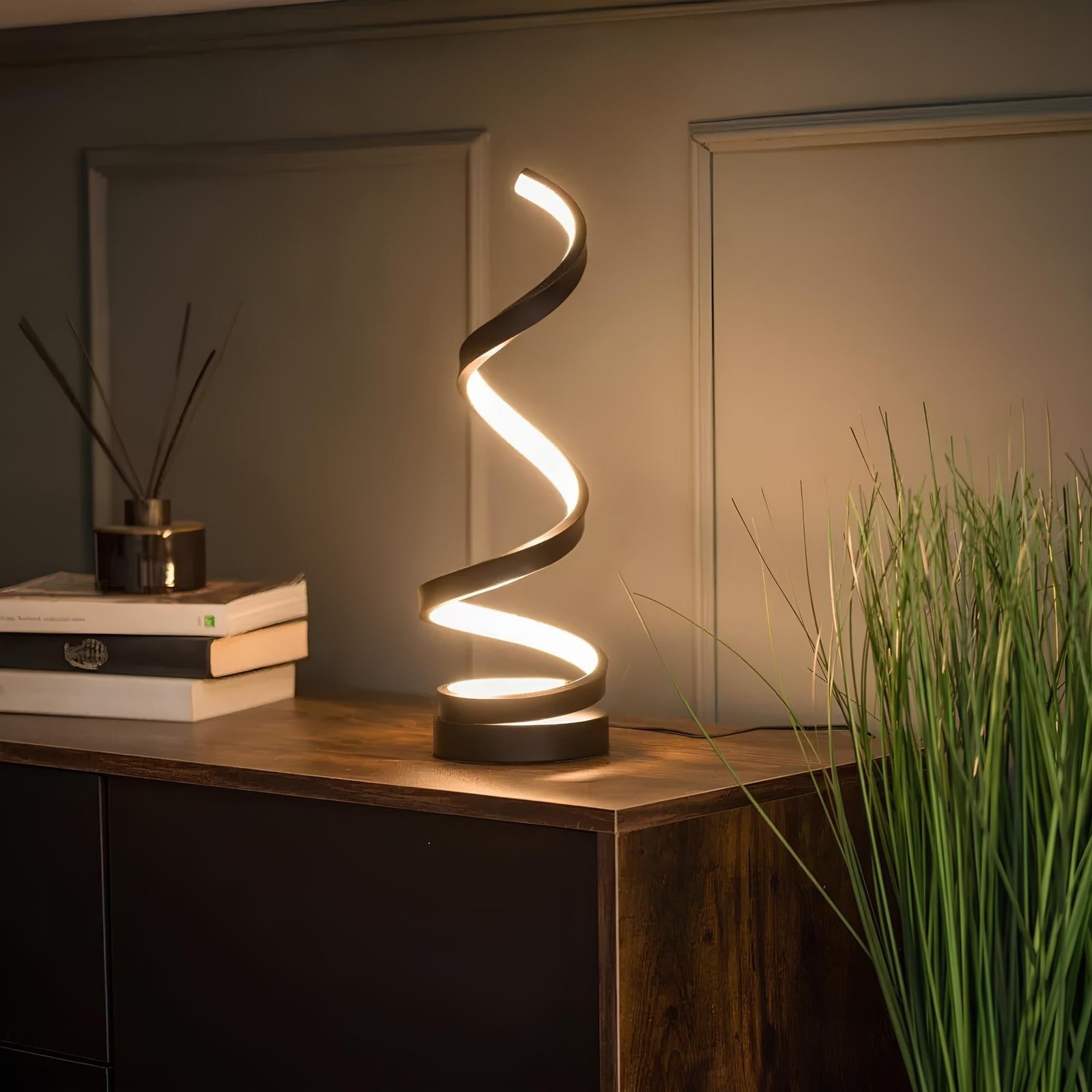 Tischlampe dimmbar Metall mit 3 Lichtfarben elegant – Bild 2