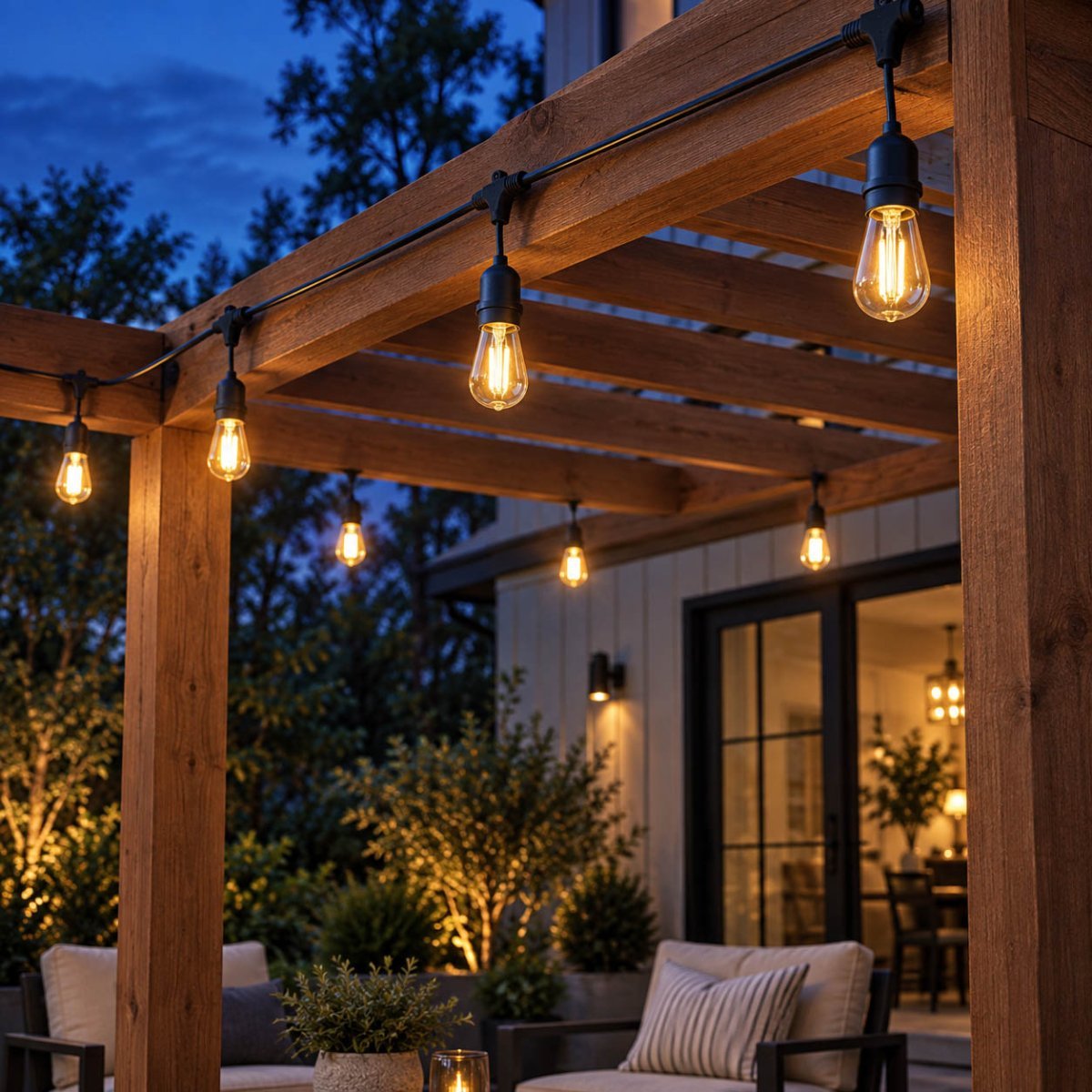 LED Lichterkette Solar & Stecker Edison-Stil Garten IP55 – Bild 10