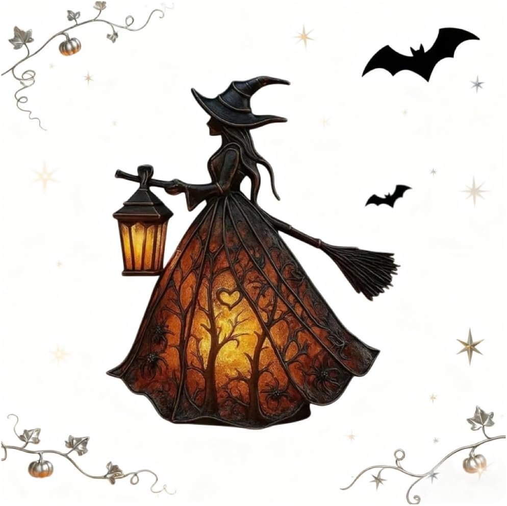 Laterne Halloween LED gotisches Design 30cm – Bild 7