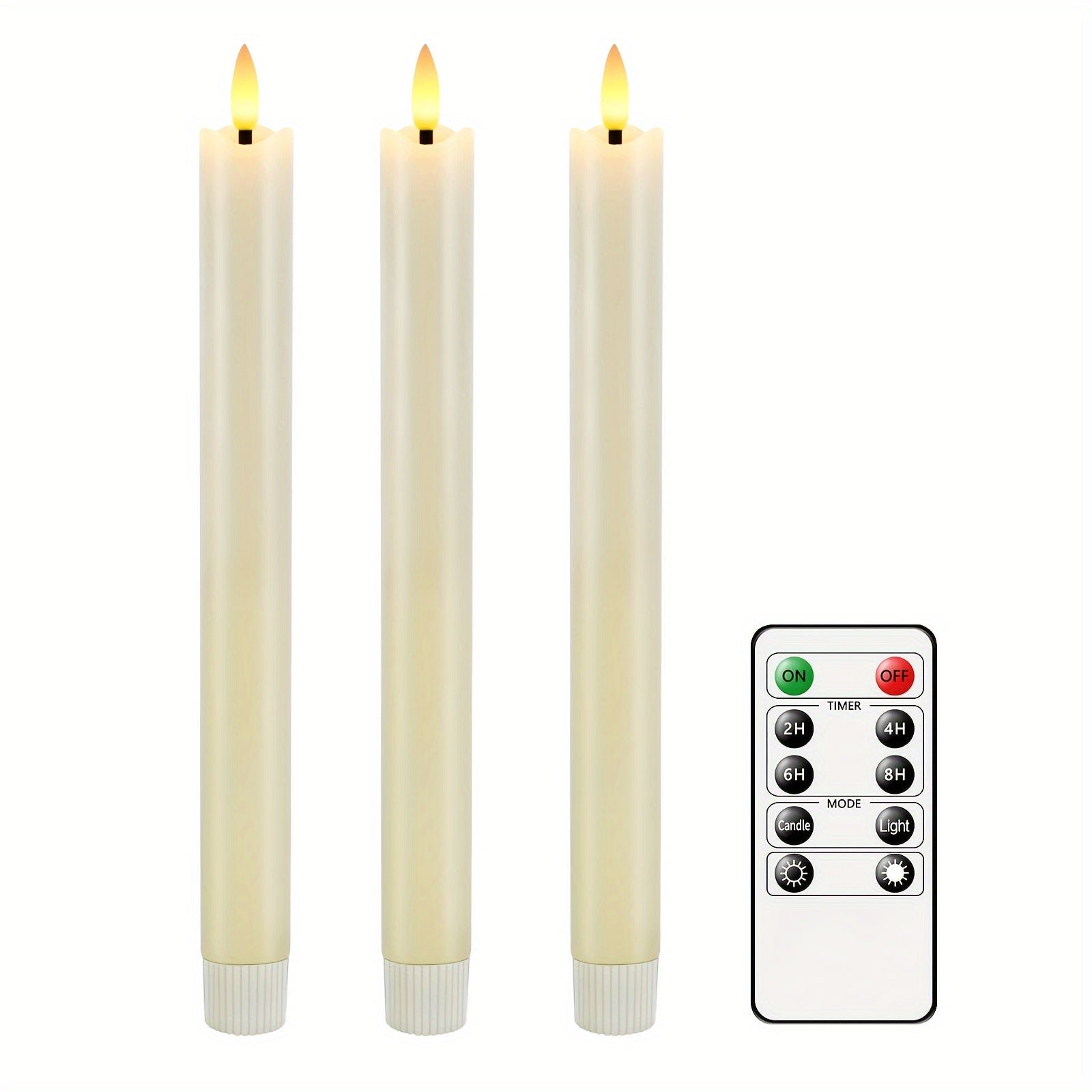 Flammenlose LED Kerzen mit 3D Docht & Fernbedienung – Bild 8