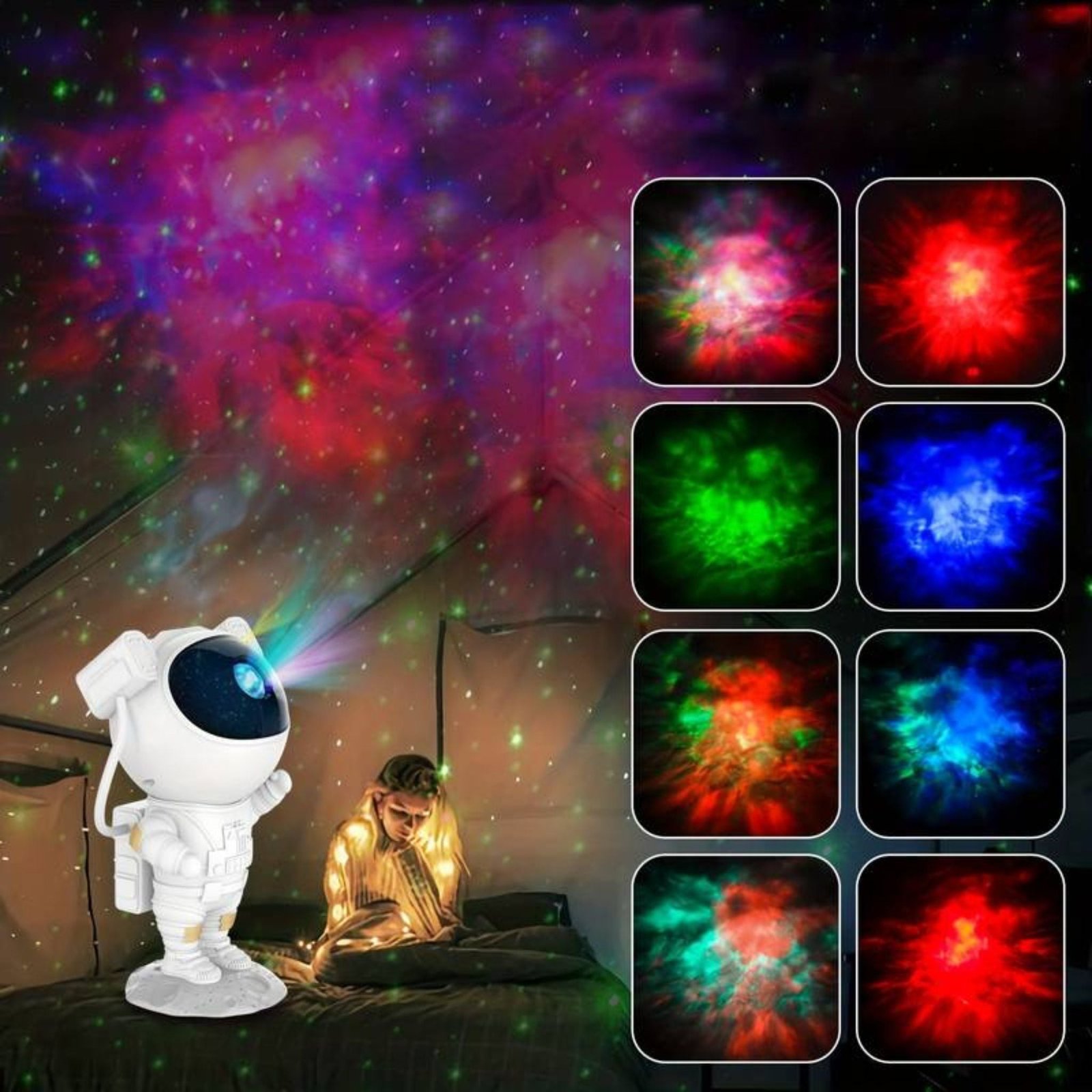 Sternenprojektor Astronaut dimmbar mit Timer – Bild 4