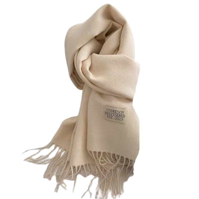 Unisex Schal aus Kaschmir-Polyester mit Fransen – Bild 7