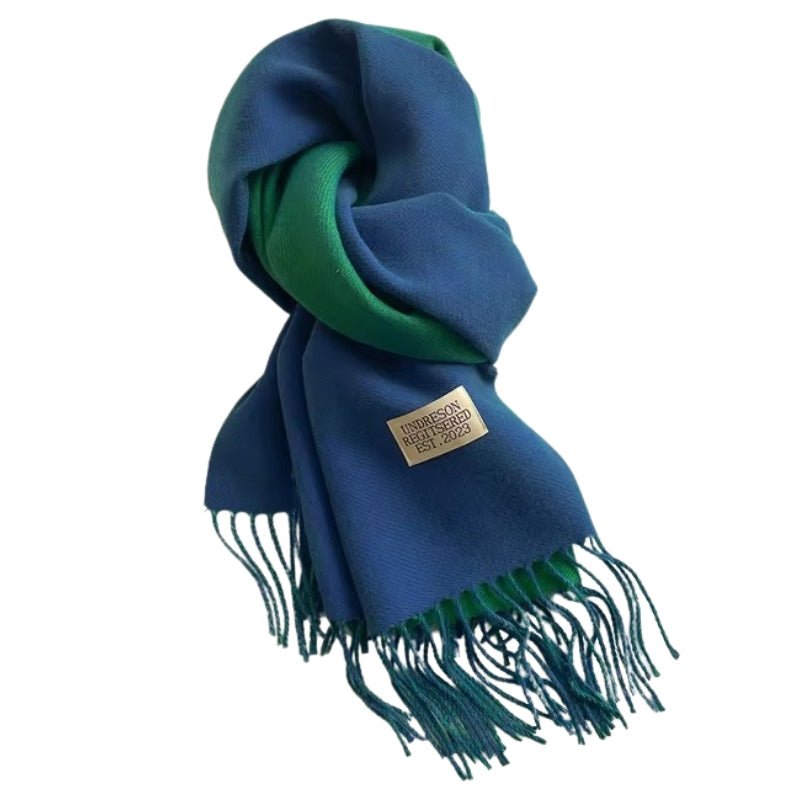 Unisex Schal aus Kaschmir-Polyester mit Fransen – Bild 9