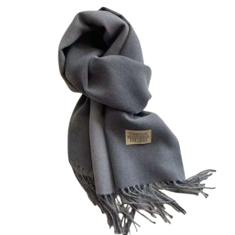 Unisex Schal aus Kaschmir-Polyester mit Fransen – Bild 14