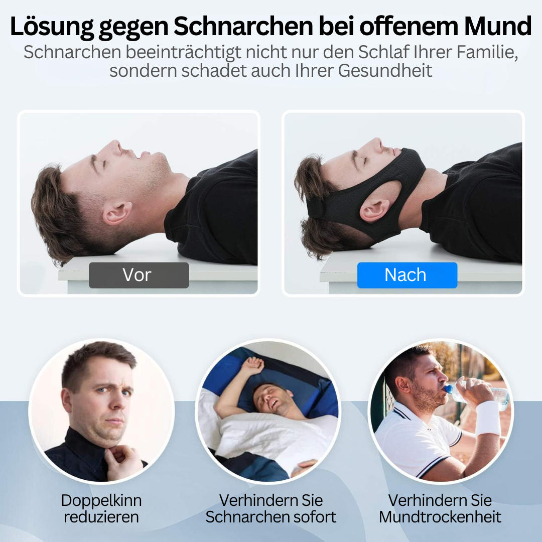 Schnarchband verstellbar – Atmungsaktiv & Ergonomisch für ruhigen Schlaf – Bild 2