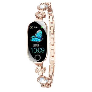 Roségold Kleeblatt-Metallarmband