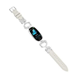 Perlweißes niedliches Katzenarmband