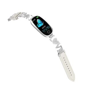 Perlweißes Liebes-Charm-Armband