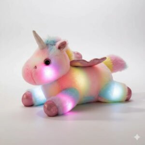 Einhorn Nachtlicht Kuscheltier mit sanften LED-Lichtern