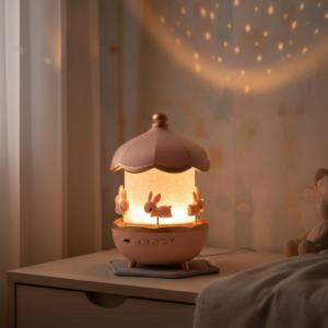 Nachtlichtprojektor Kinderzimmer mit 12 Themen & Musik
