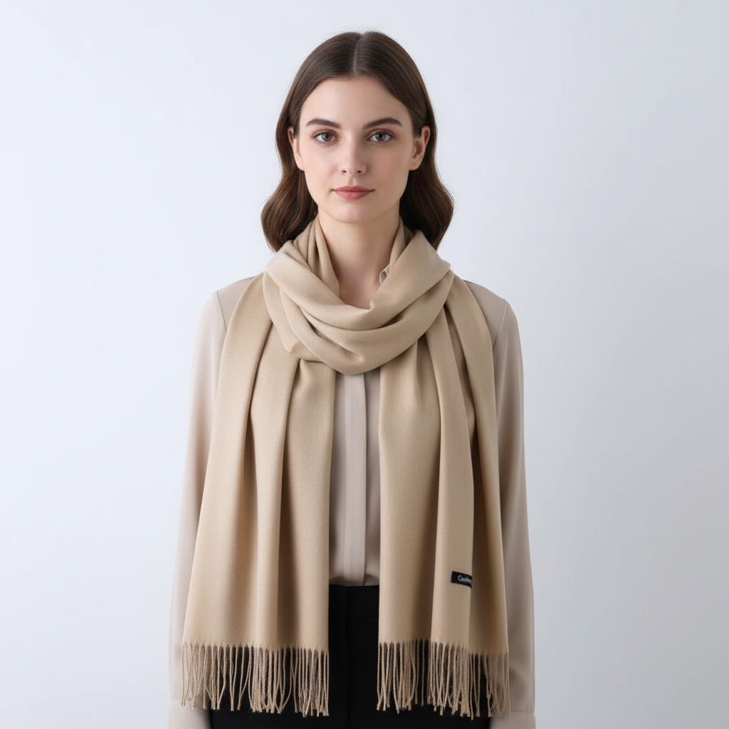 Damen Schal Kaschmirmischung Herbst Winter 200x70 cm – Bild 2