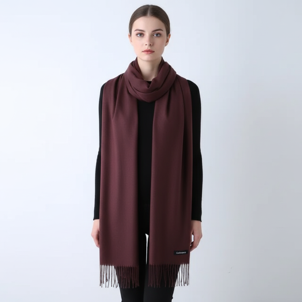 Damen Schal Kaschmirmischung Herbst Winter 200x70 cm – Bild 5