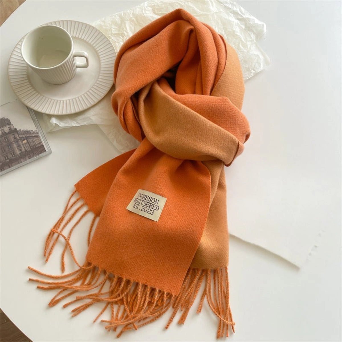 Damen Schal Viskose Pashmina-Stil doppelfarbig – Bild 11