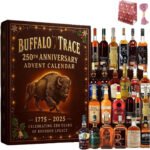 Adventskalender Whisky Flaschen Deko Acryl Alkoholfrei