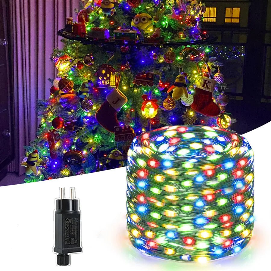 LED Lichterkette Außen IP65 Warmweiß & Mehrfarbig – Bild 6