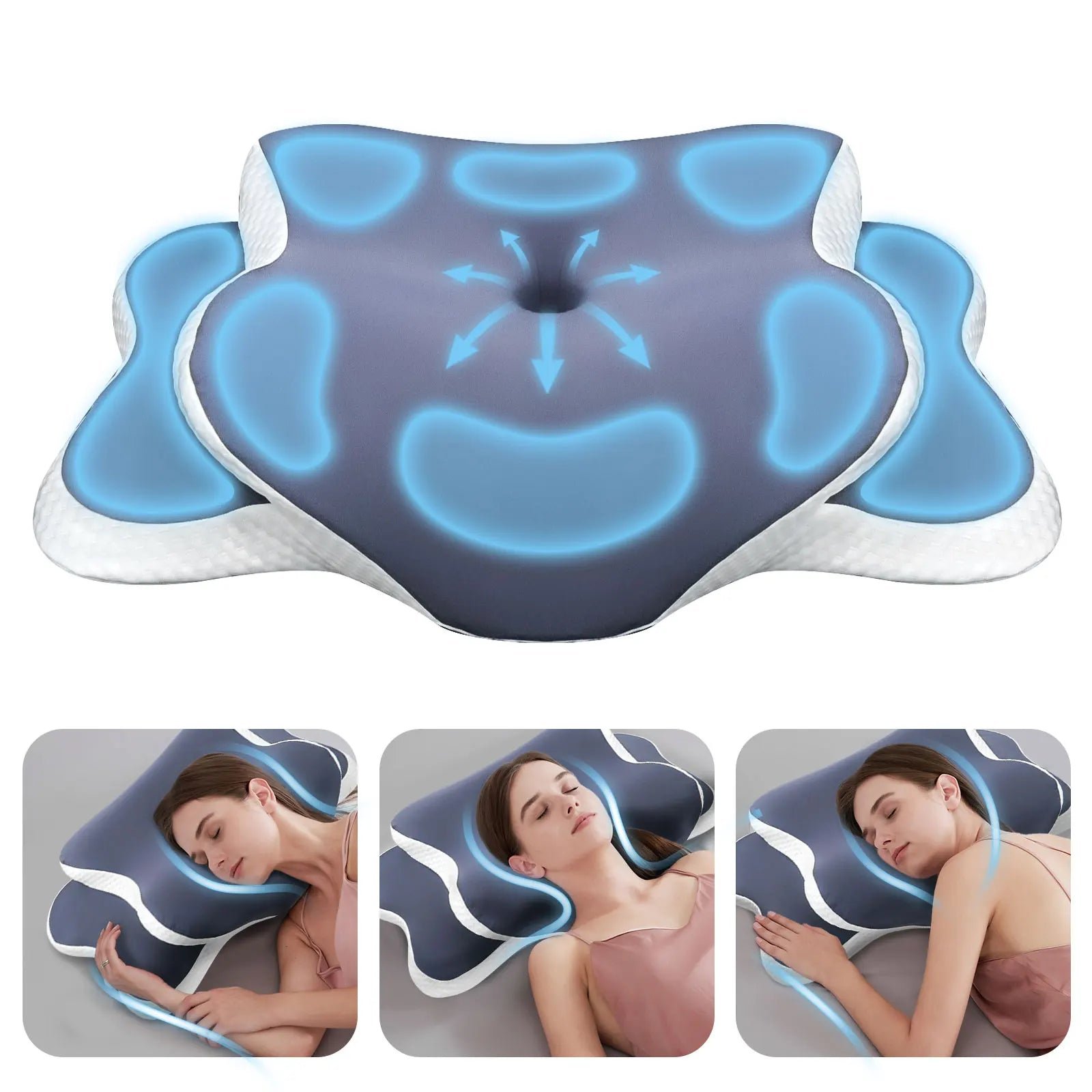 Nackenkissen Ergonomisch für Rücken- und Seitenschläfer – Bild 4