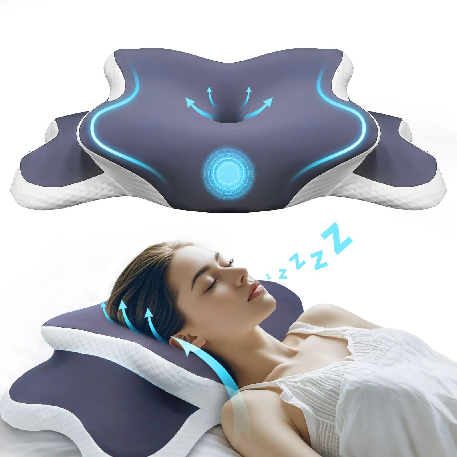 Nackenkissen Ergonomisch für Rücken- und Seitenschläfer