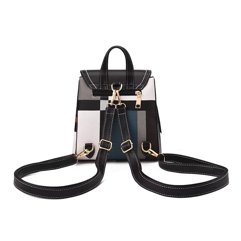 Damen Rucksack kompakt veganes Leder mehrfarbig – Bild 11