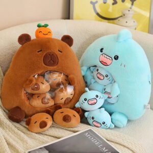 Stofftier Elterntier mit Babys – Kuscheliges Tier-Design