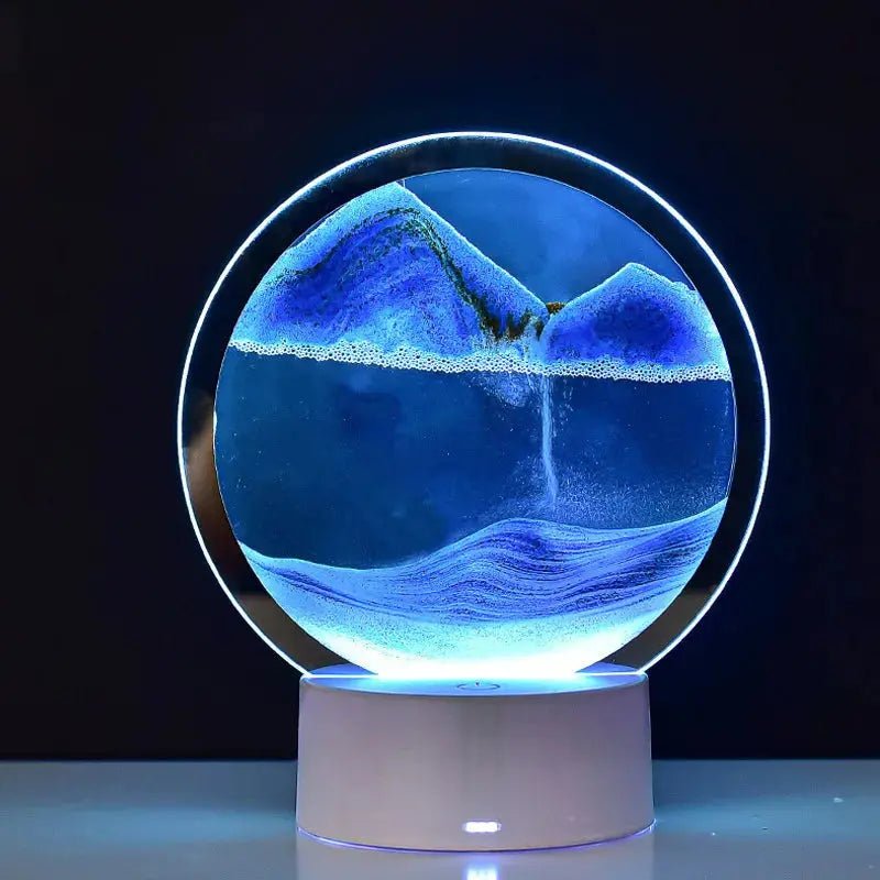 Sandlampe LED mit dynamischem Sandbild für Entspannung – Bild 9