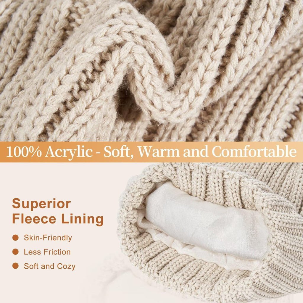 Strickset Mütze Schal Handschuhe kuschelig wärmend dehnbar – Bild 13