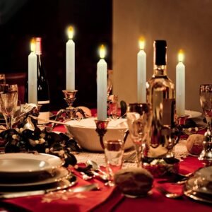 LED Kerzen 12er-Set mit Fernbedienung Timer 200h