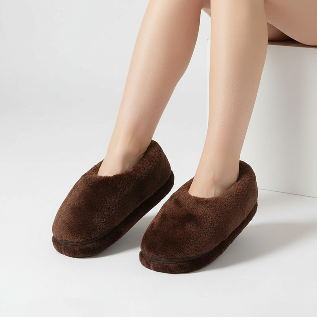 Hausschuhe USB beheizbar Plüsch Unisex für warme Füße – Bild 5