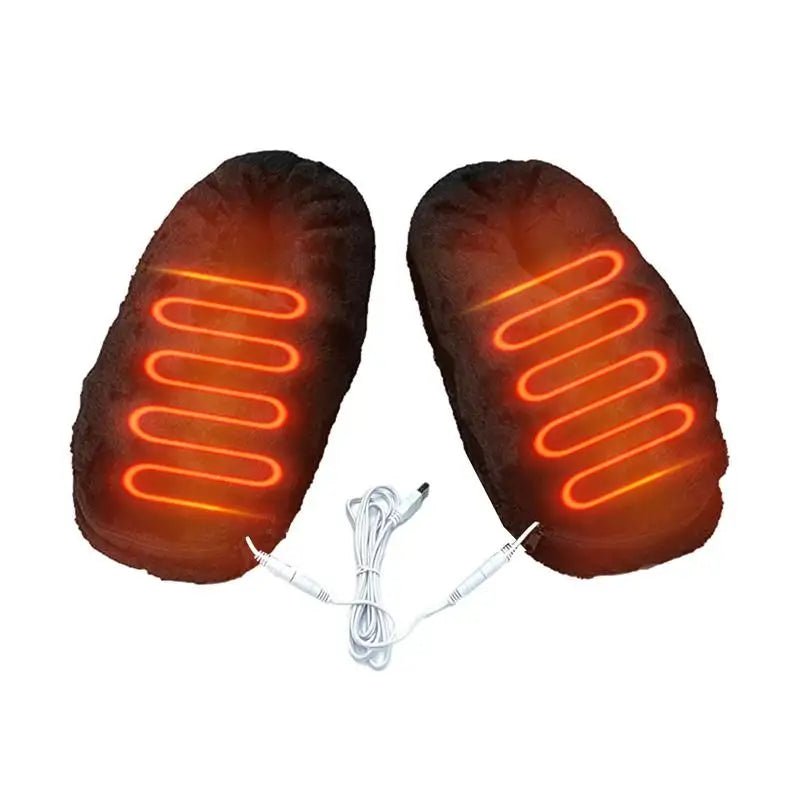 Hausschuhe USB beheizbar Plüsch Unisex für warme Füße – Bild 8