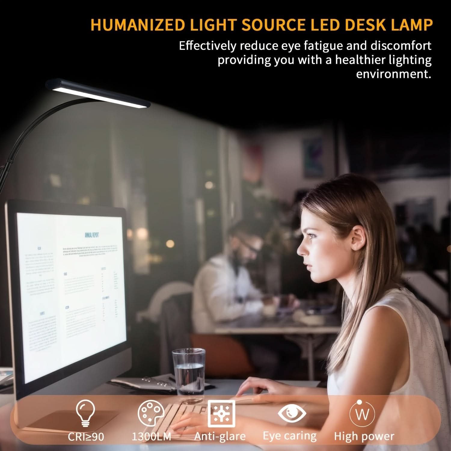 Schreibtischlampe LED Klemmleuchte USB dimmbar – Bild 2