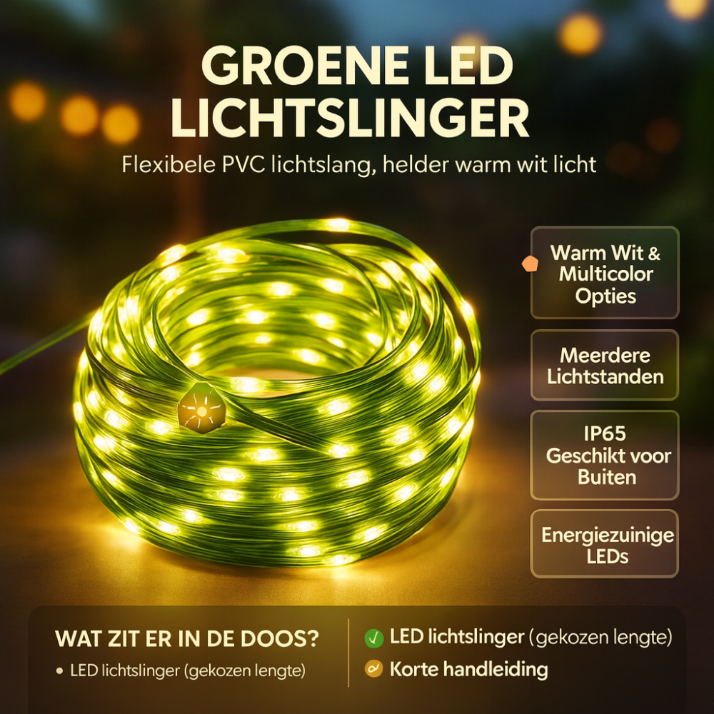 LED Lichterkette Außen IP65 Warmweiß & Mehrfarbig – Bild 4