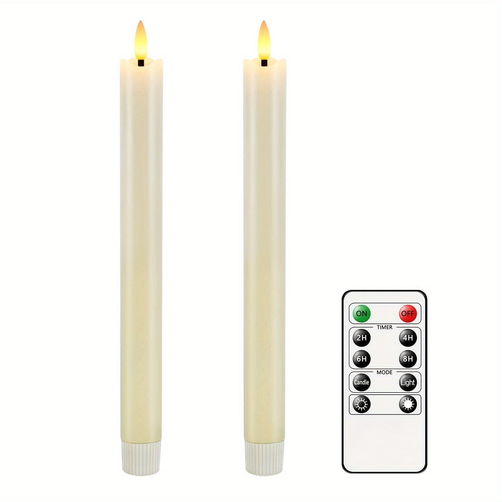 Flammenlose LED Kerzen mit 3D Docht & Fernbedienung – Bild 7