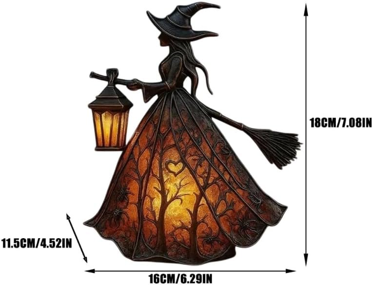 Laterne Halloween LED gotisches Design 30cm – Bild 8