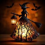 Laterne Halloween LED gotisches Design 30cm