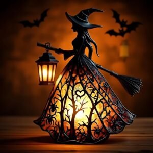 Laterne Halloween LED gotisches Design 30cm