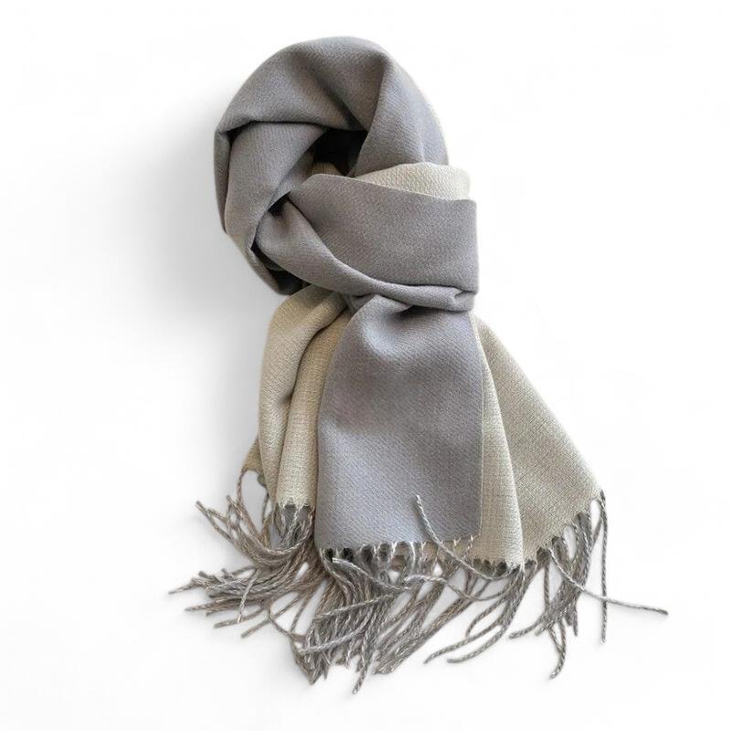 Unisex Schal aus Kaschmir-Polyester mit Fransen – Bild 15