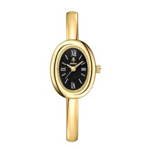 Damen Uhr Edelstahl präzises Uhrwerk goldfarben