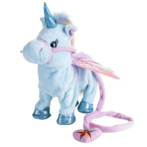 Einhorn Kuscheltier weich interaktiv mit Herz-Fernbedienung