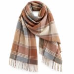Plaid Schal Unisex groß mit Fransen