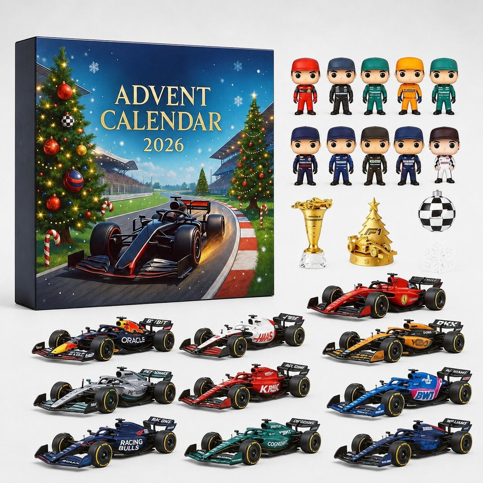 Formel 1 Adventskalender für Kinder & Erwachsene mit Spielzeugautos – Bild 6