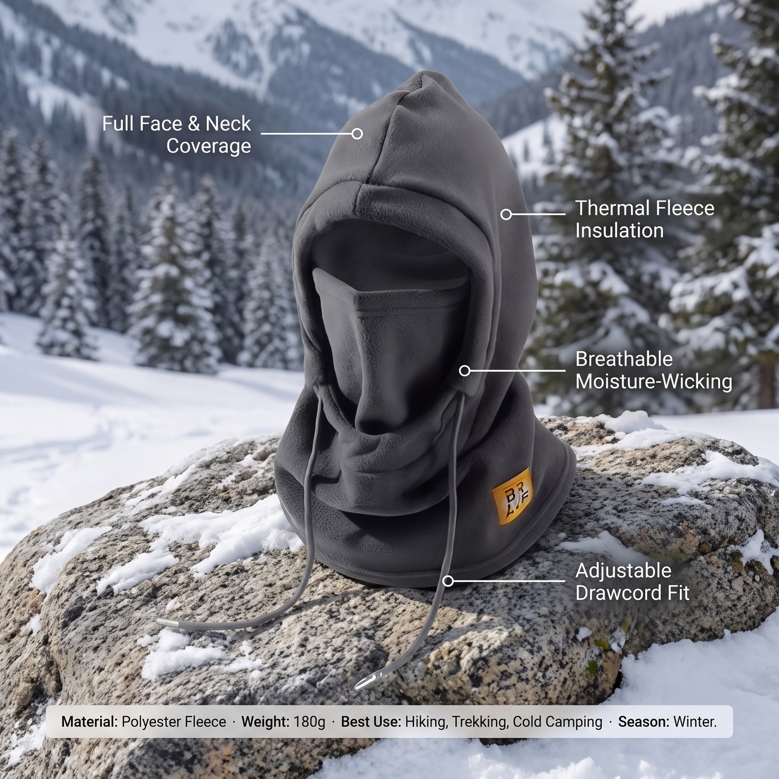 Sturmhaube Unisex Polyesterfleece thermisch feuchtigkeitsableitend – Bild 6