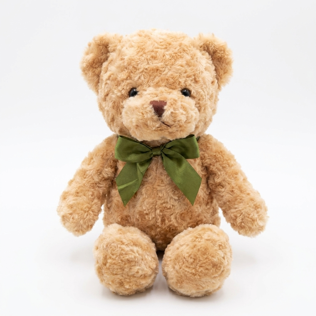 Plüsch-Teddybär mit Strukturmuster & Stickereien – Bild 4