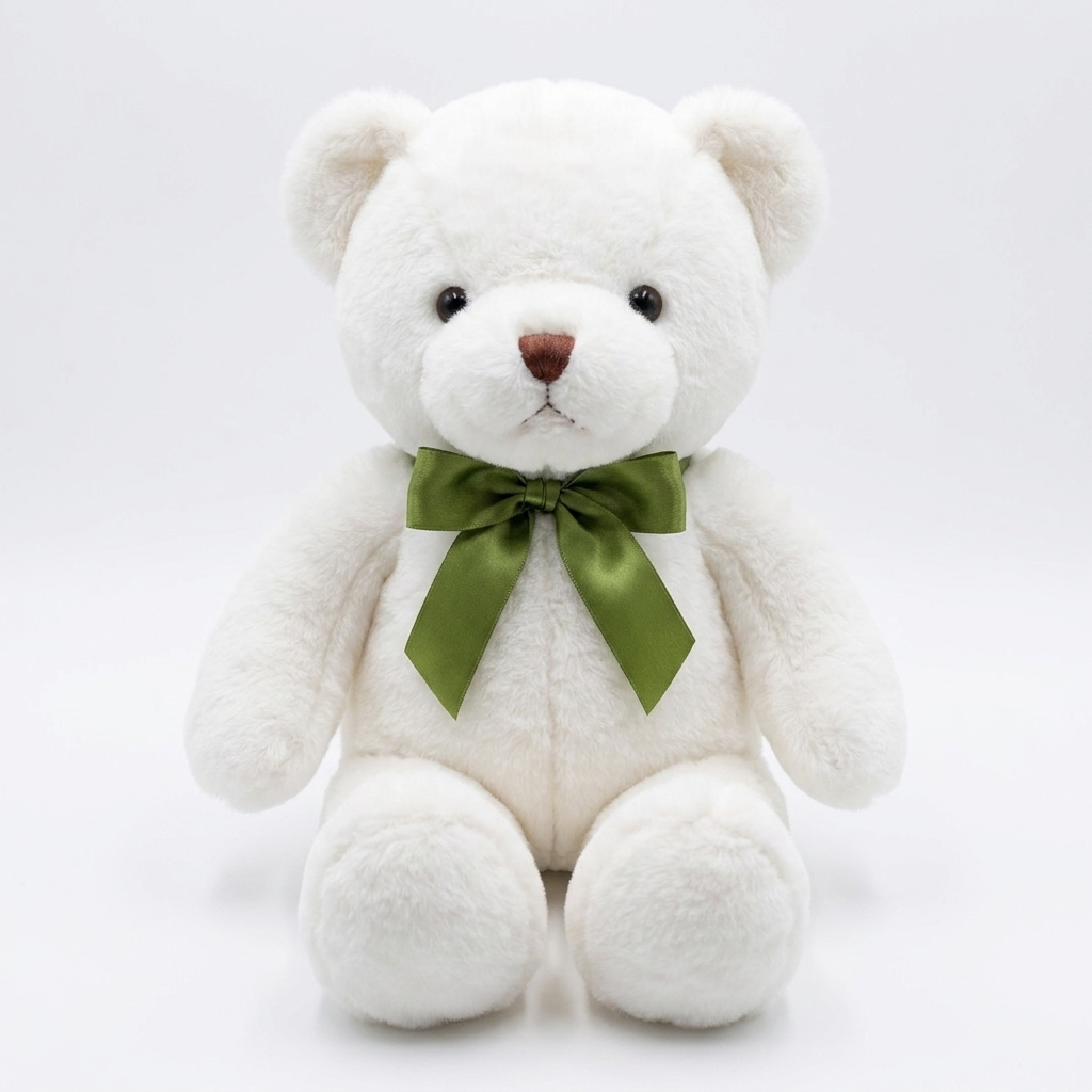Plüsch-Teddybär mit Strukturmuster & Stickereien – Bild 3