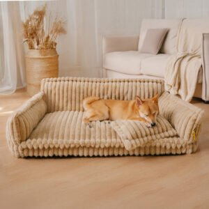 Hundebett orthopädisch ergonomisch Lammfell-Optik waschbar